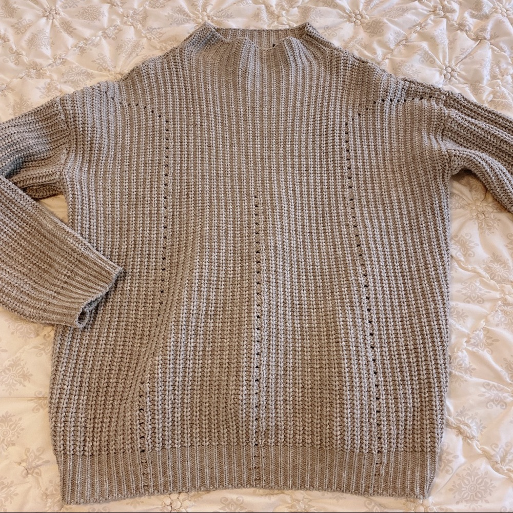 Grey knitted over size sweater